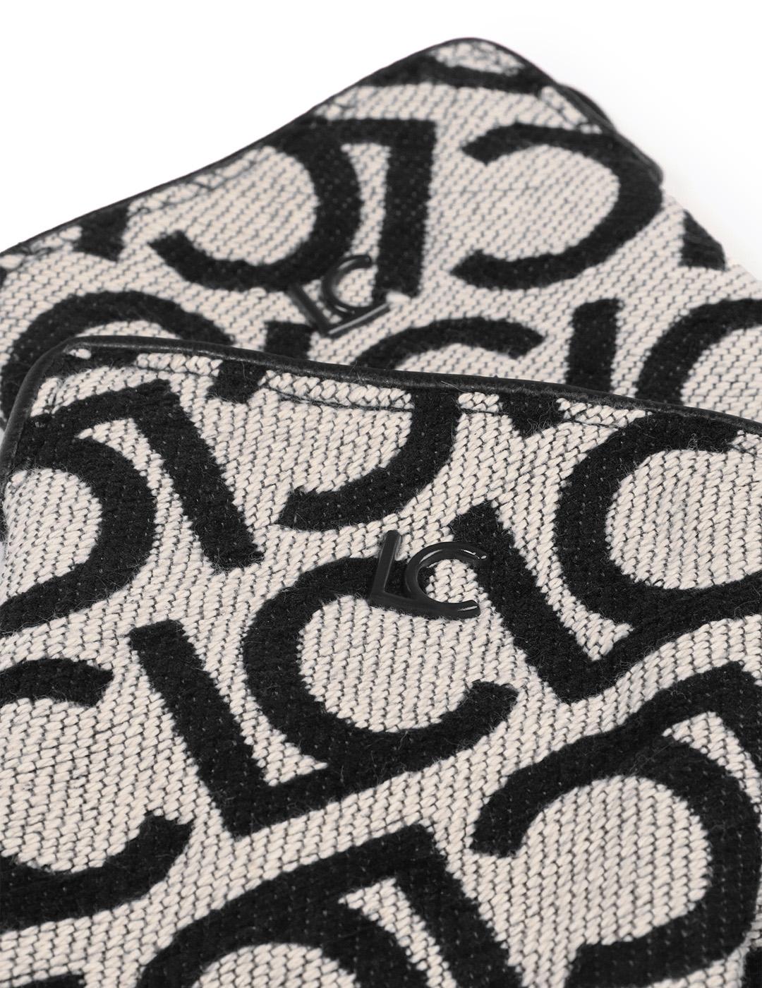 Guante Jacquard Logotipado Lola Casademunt LF2507035 Negro