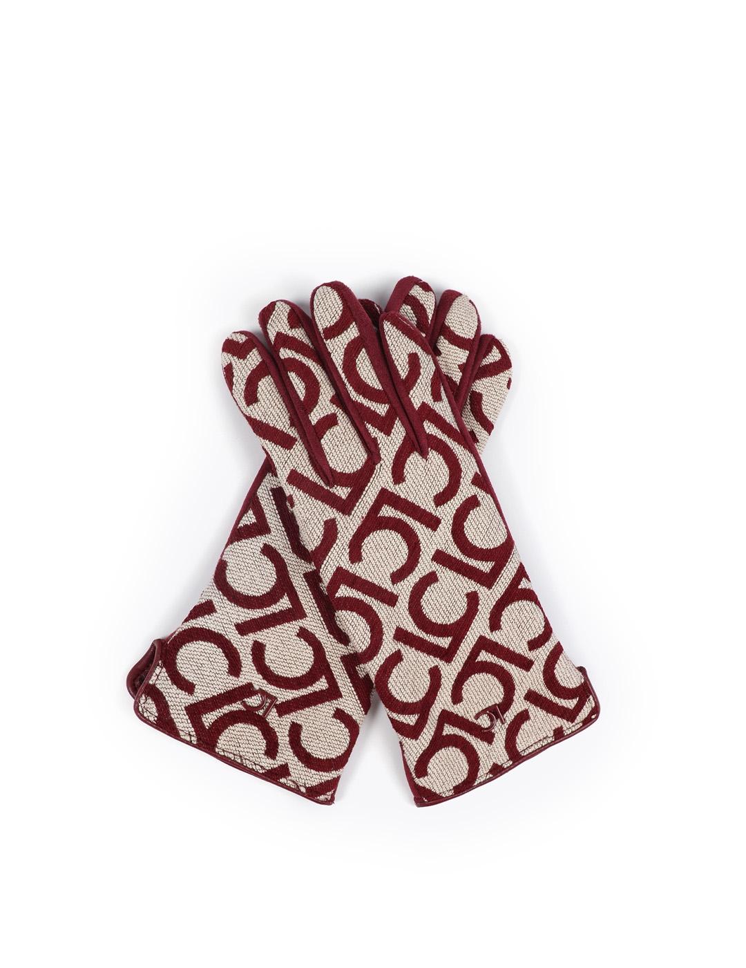 Guante Jacquard Logotipado Lola Casademunt LF2507035 Rojo