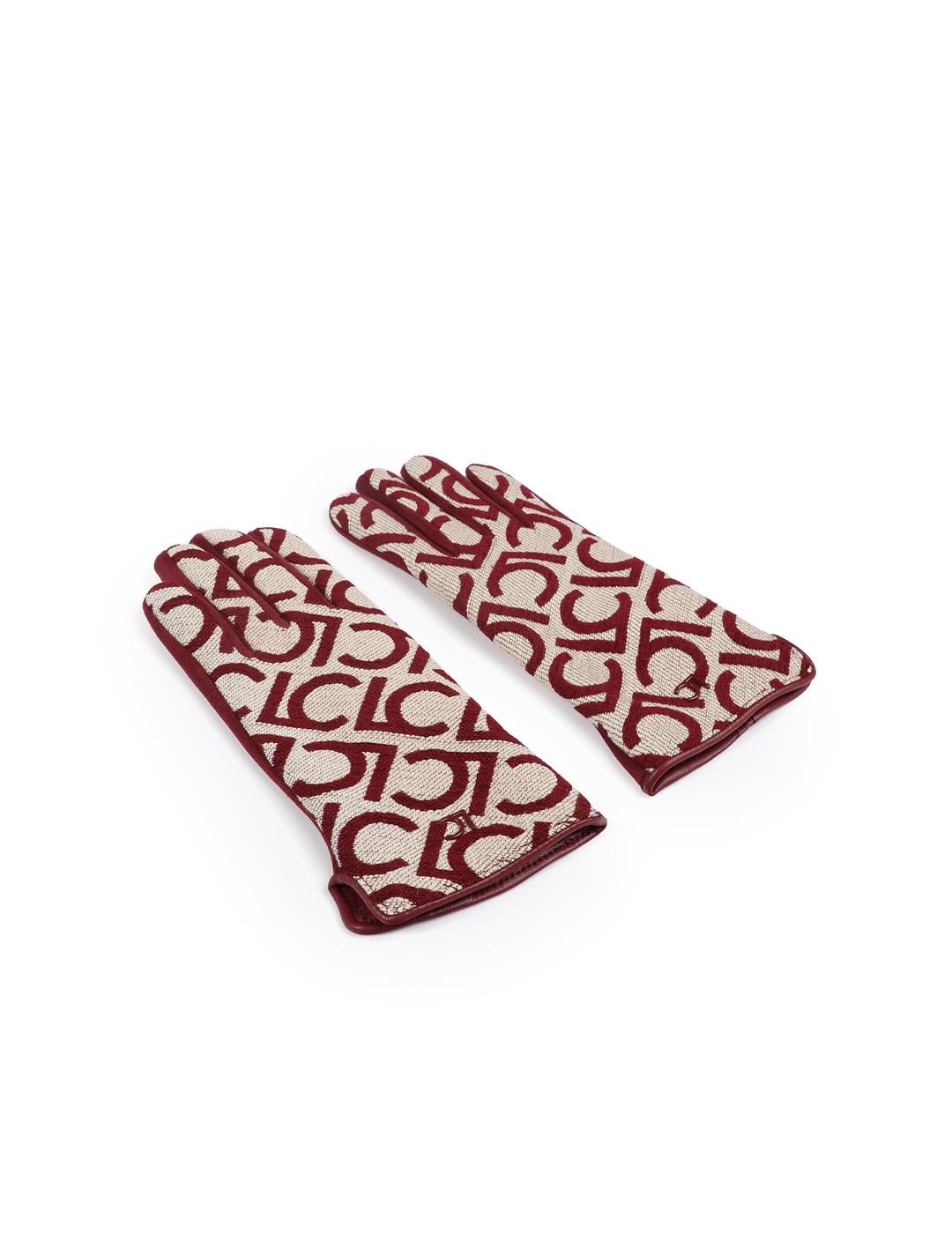 Guante Jacquard Logotipado Lola Casademunt LF2507035 Rojo