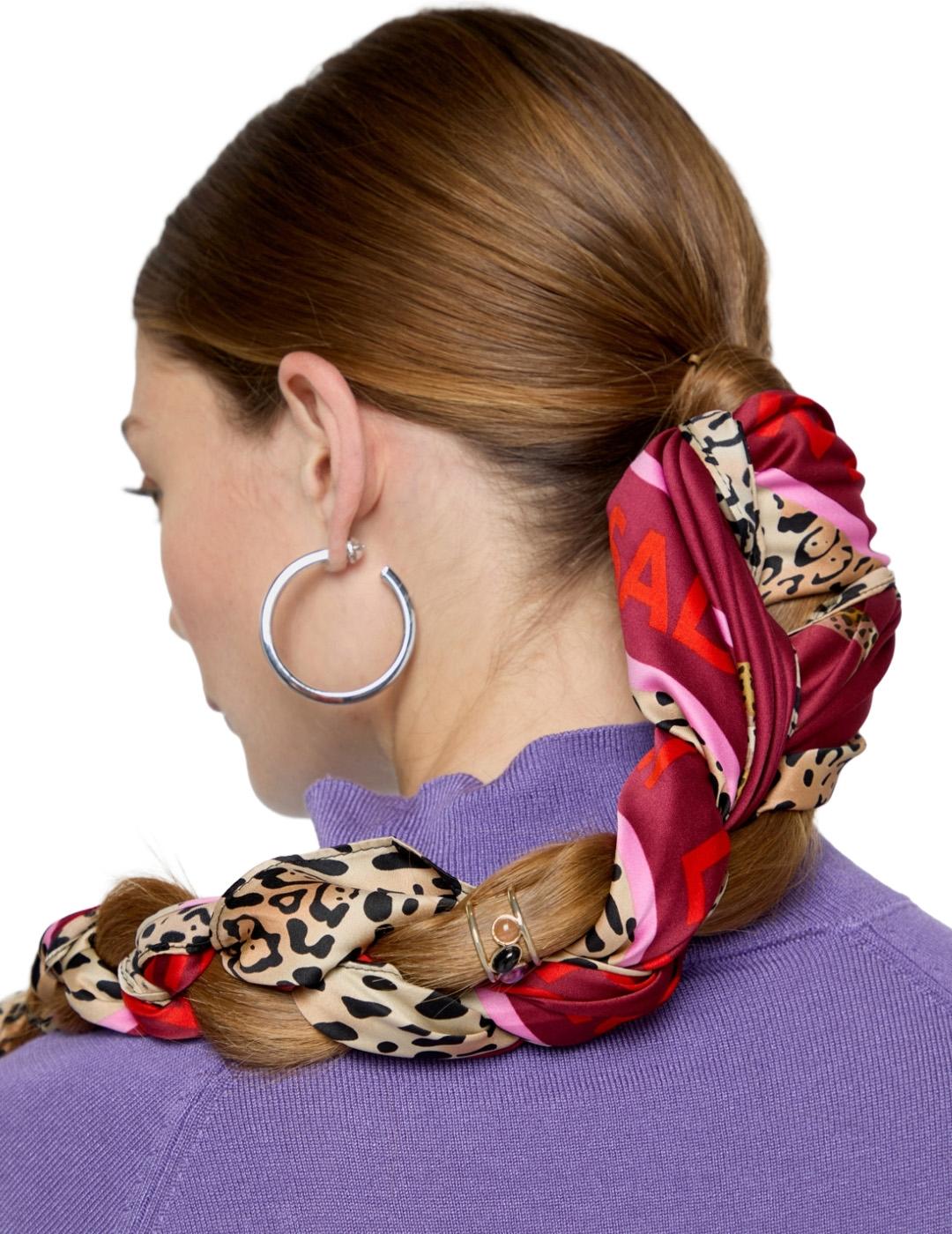 Pañuelo Estampado LC Leopardo Lola Casademunt LF2507011 Rojo