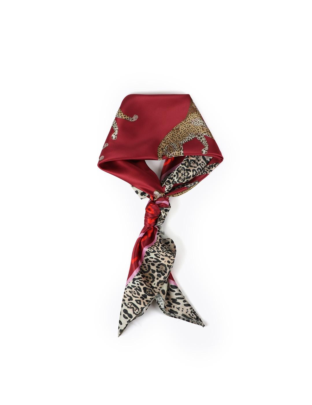 Pañuelo Estampado LC Leopardo Lola Casademunt LF2507011 Rojo