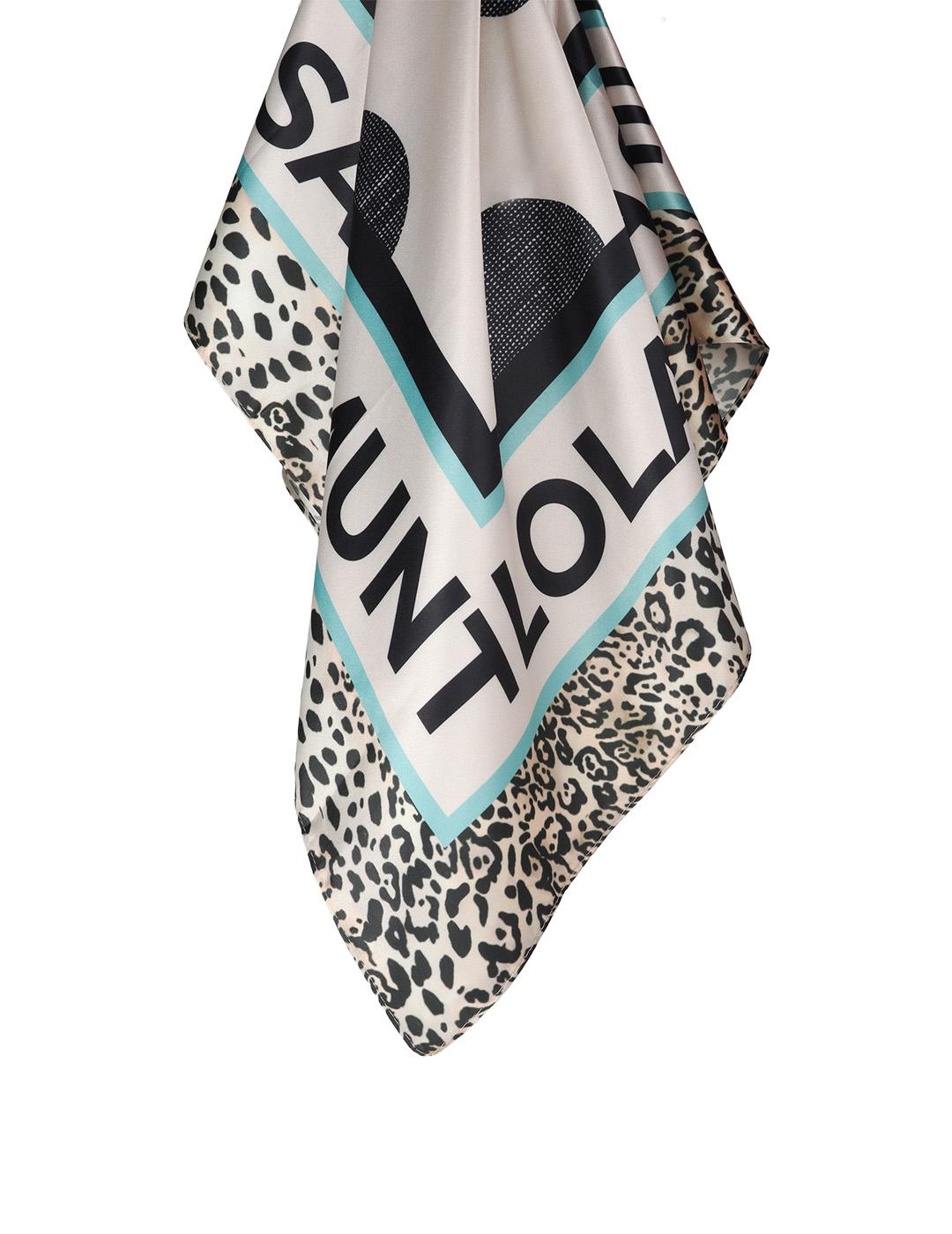 Pañuelo Estampado Topos Lola Casademunt LF2507010 Crudo/Verd