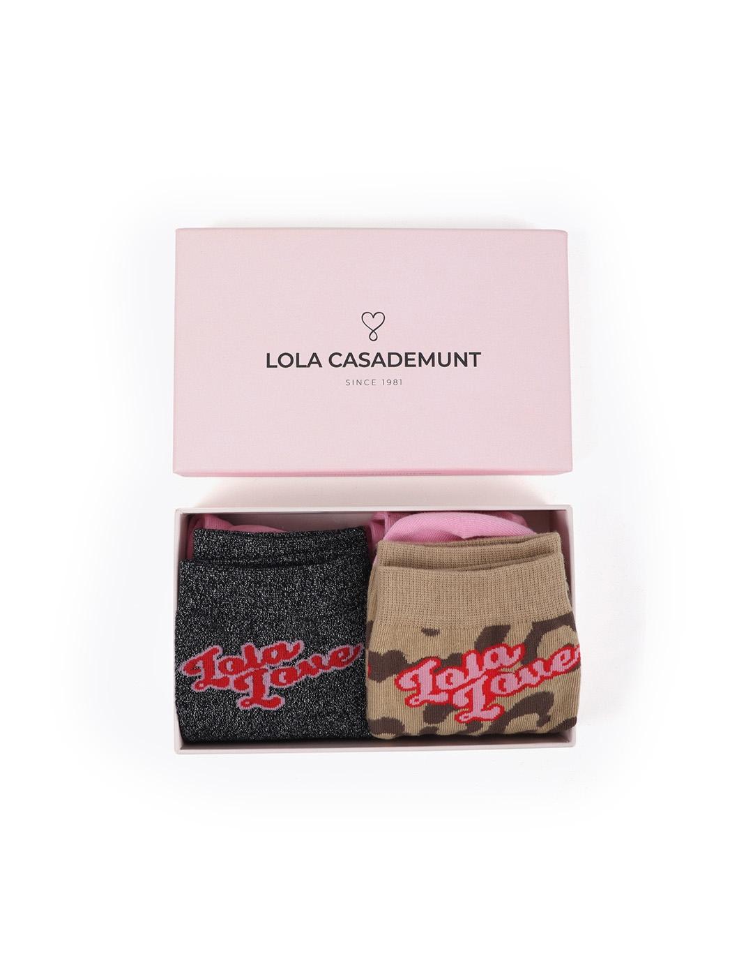 Pack Calcetines Print Animal Lurex Lola Casademunt LF2513004