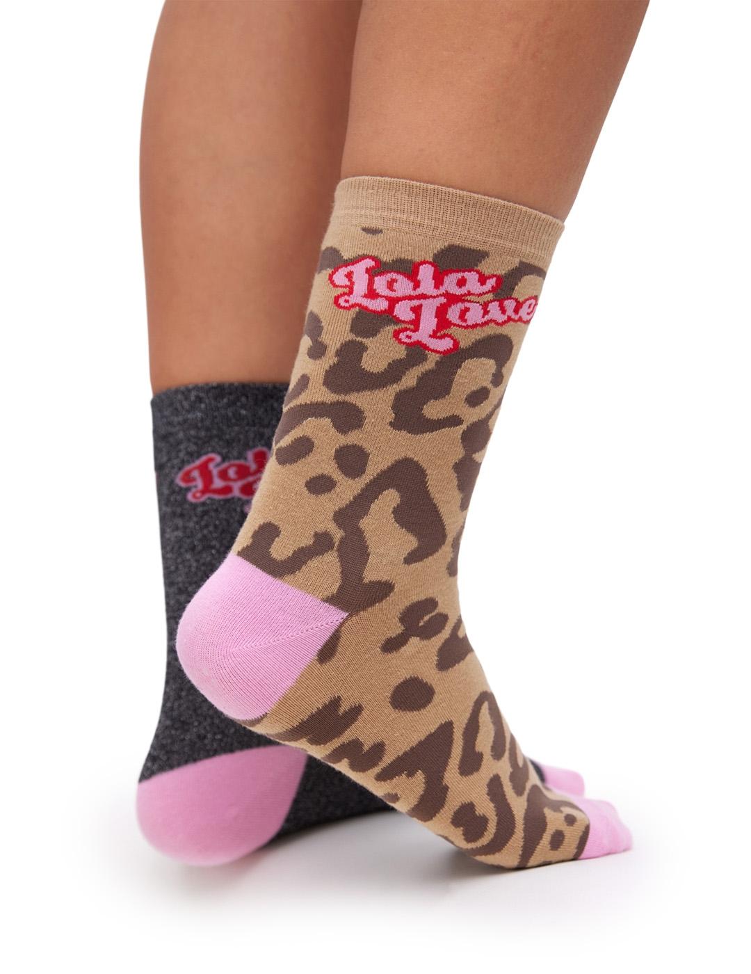 Pack Calcetines Print Animal Lurex Lola Casademunt LF2513004