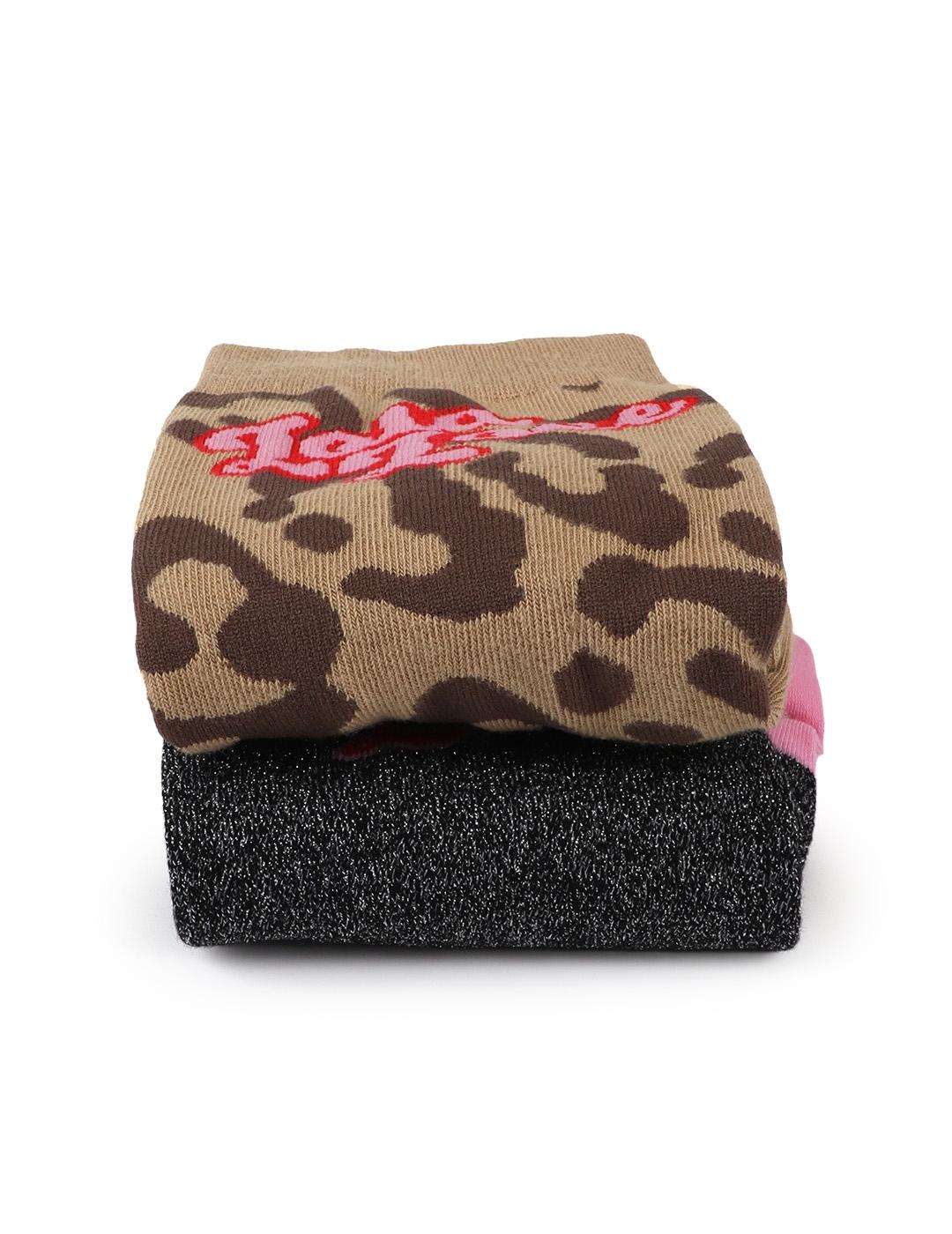 Pack Calcetines Print Animal Lurex Lola Casademunt LF2513004