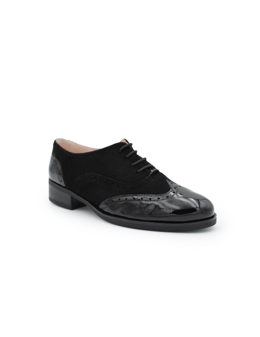 Zapato Blucher Parymedio 1823 Negro Mujer