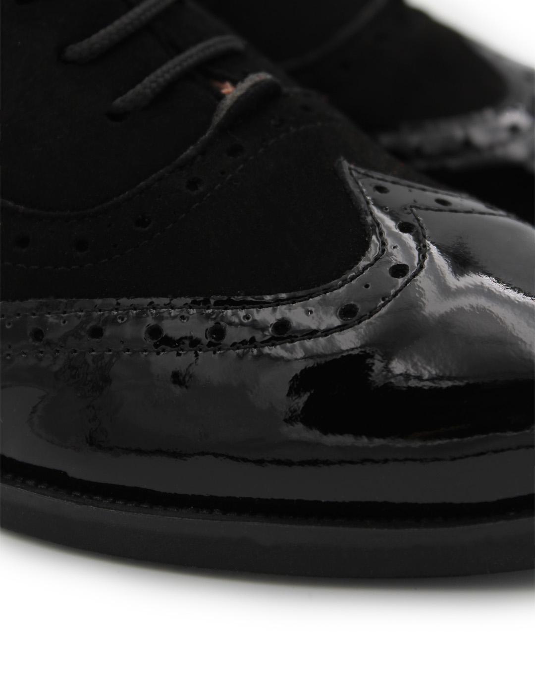 Zapato Blucher Parymedio 1823 Negro Mujer