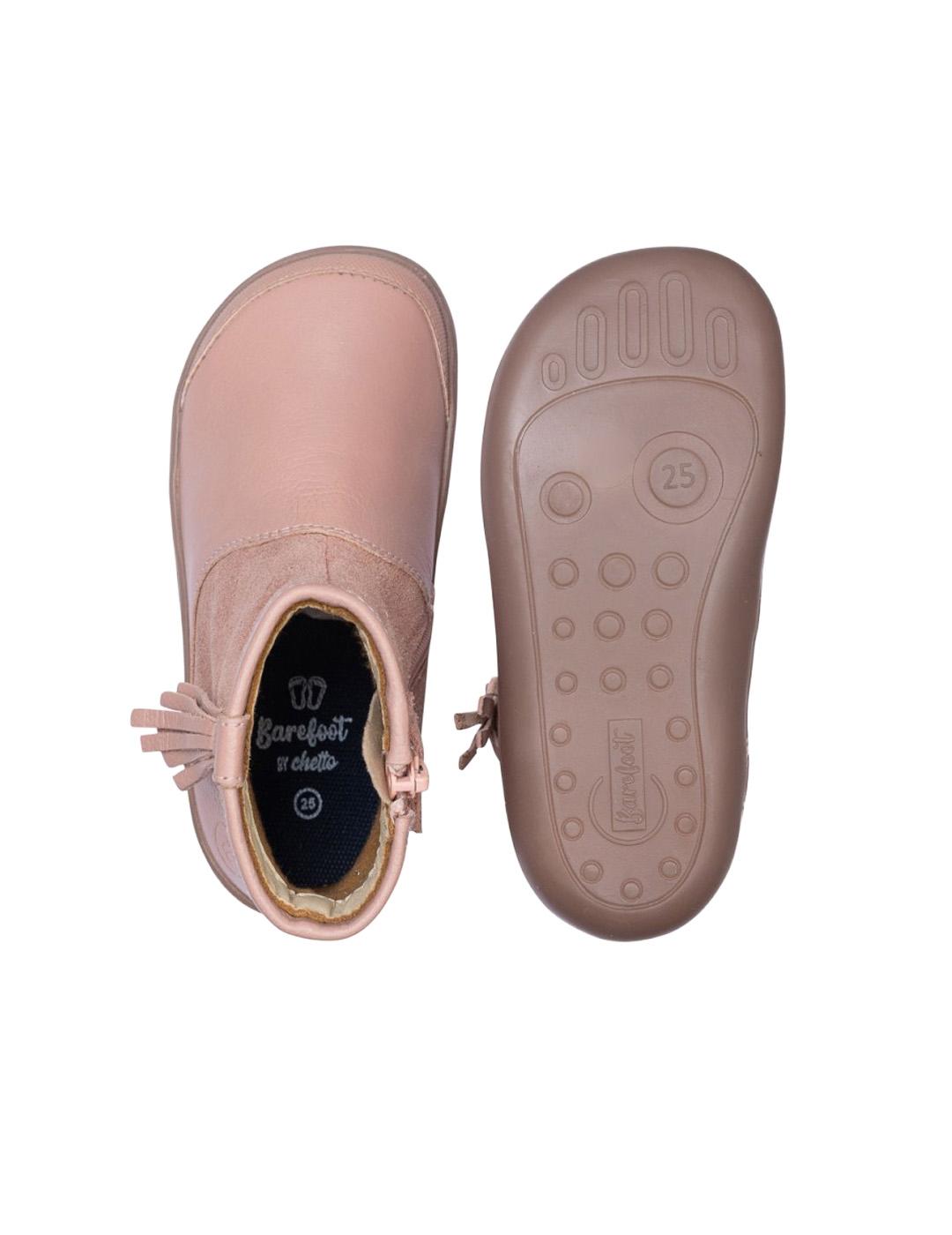 Botín Barefoot Flecos 1125510 Chetto Rosa Niña