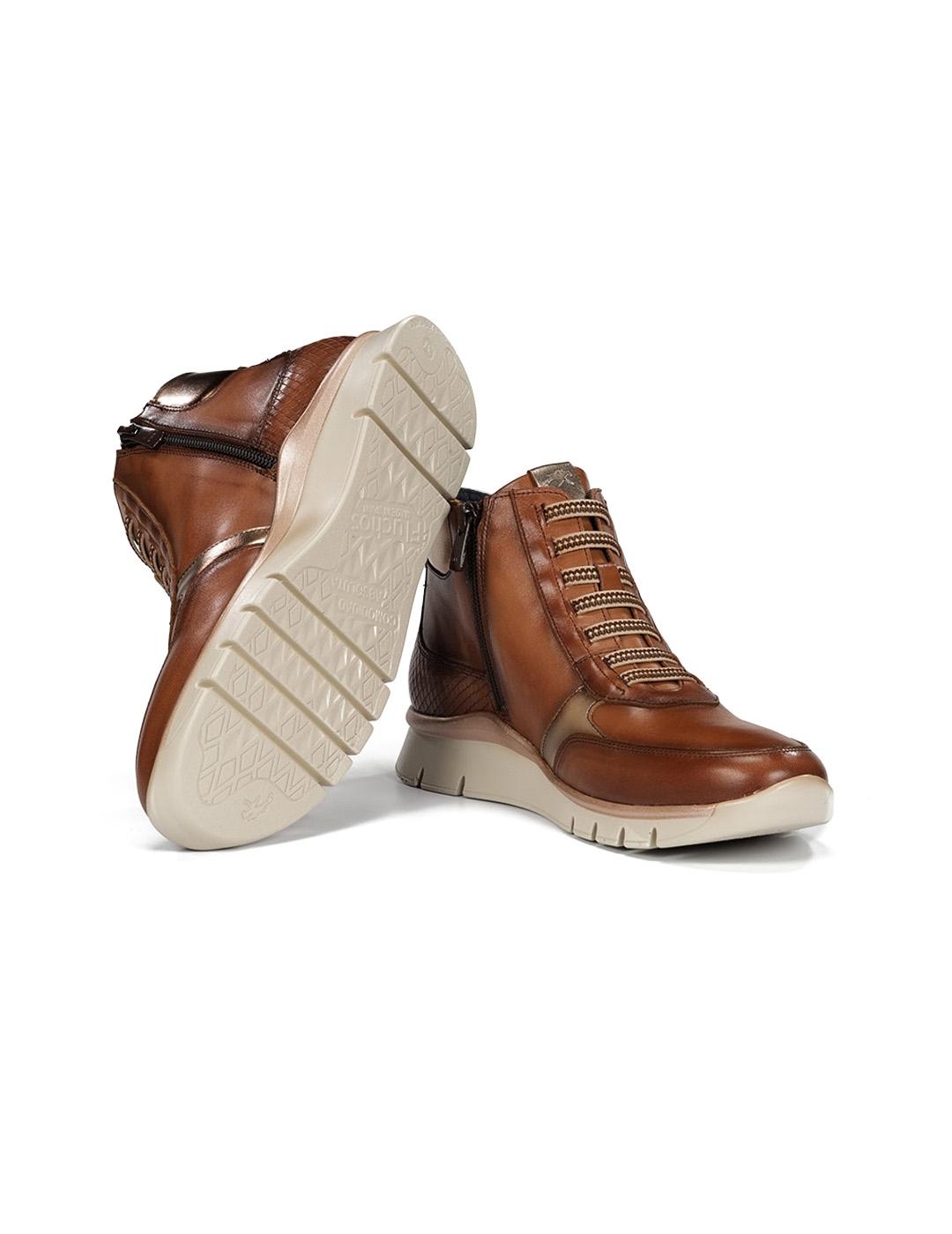 Botín UNION F2077 Fluchos Marrón Mujer