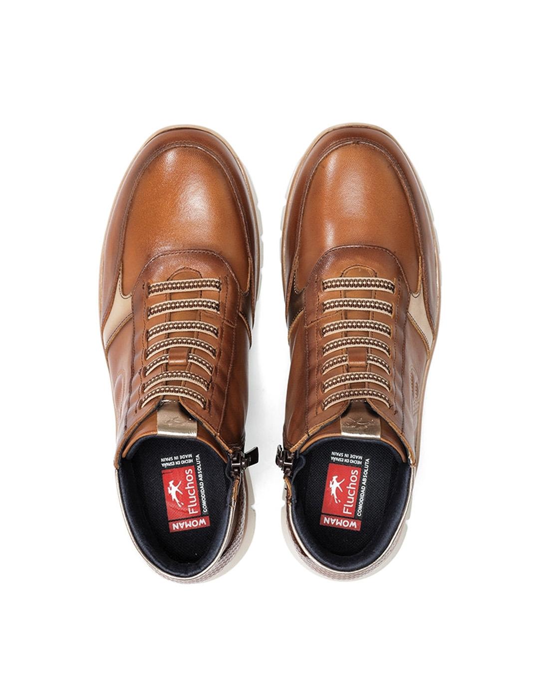 Botín UNION F2077 Fluchos Marrón Mujer