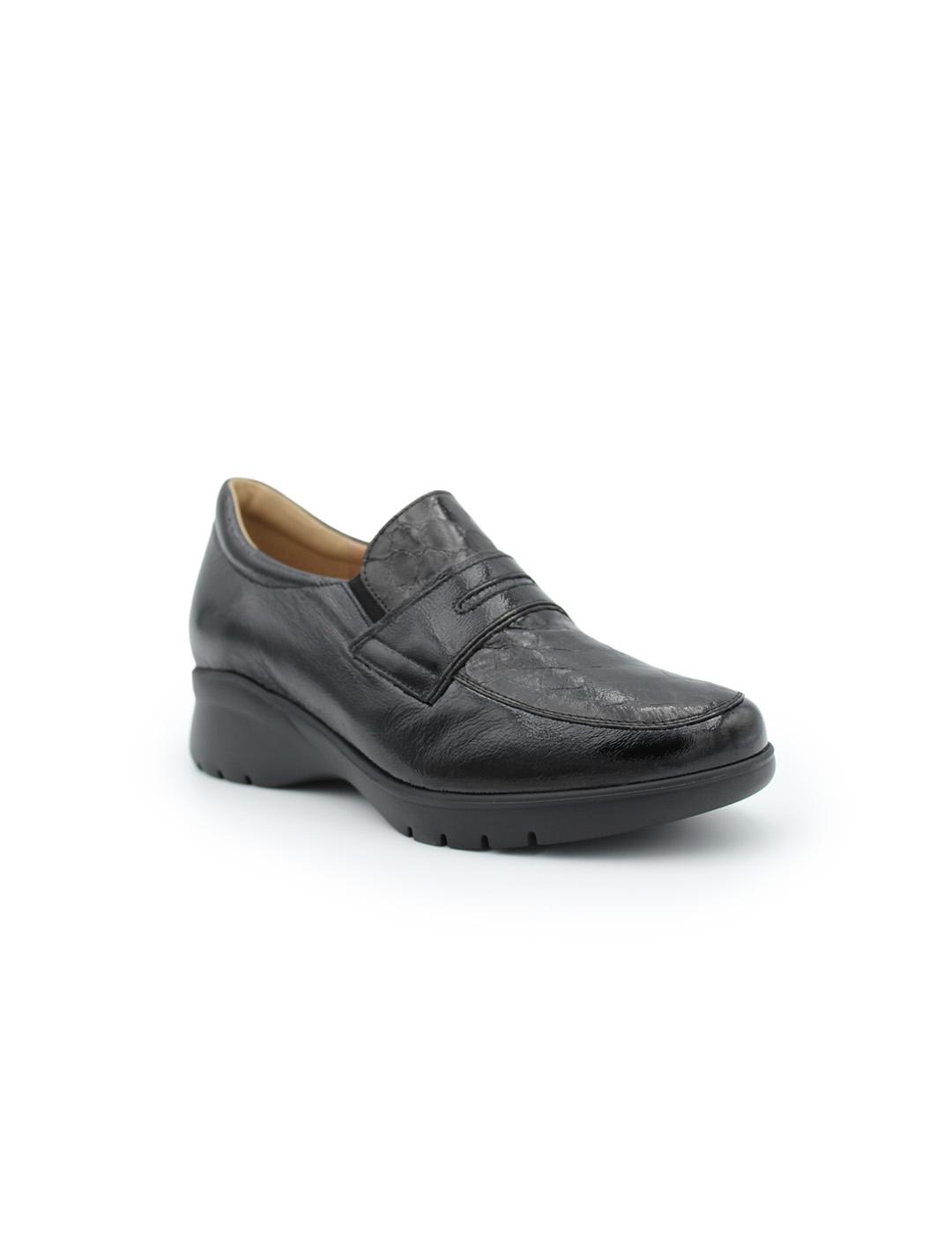Zapato Coco Charolux Pie Santo 255854 Negro Mujer