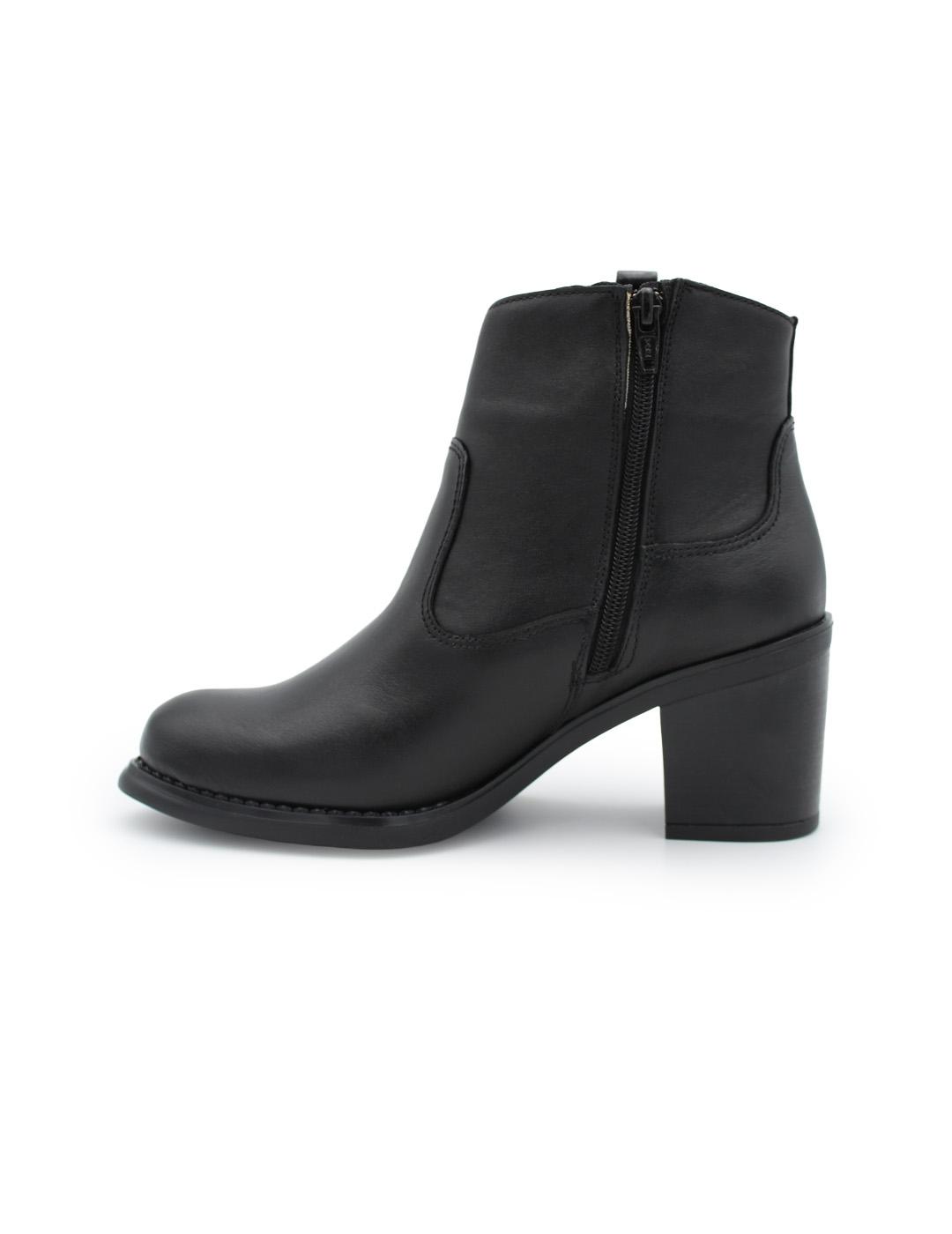 Botines de piel con tacón Baerchi 40187 Napa Negro Mujer
