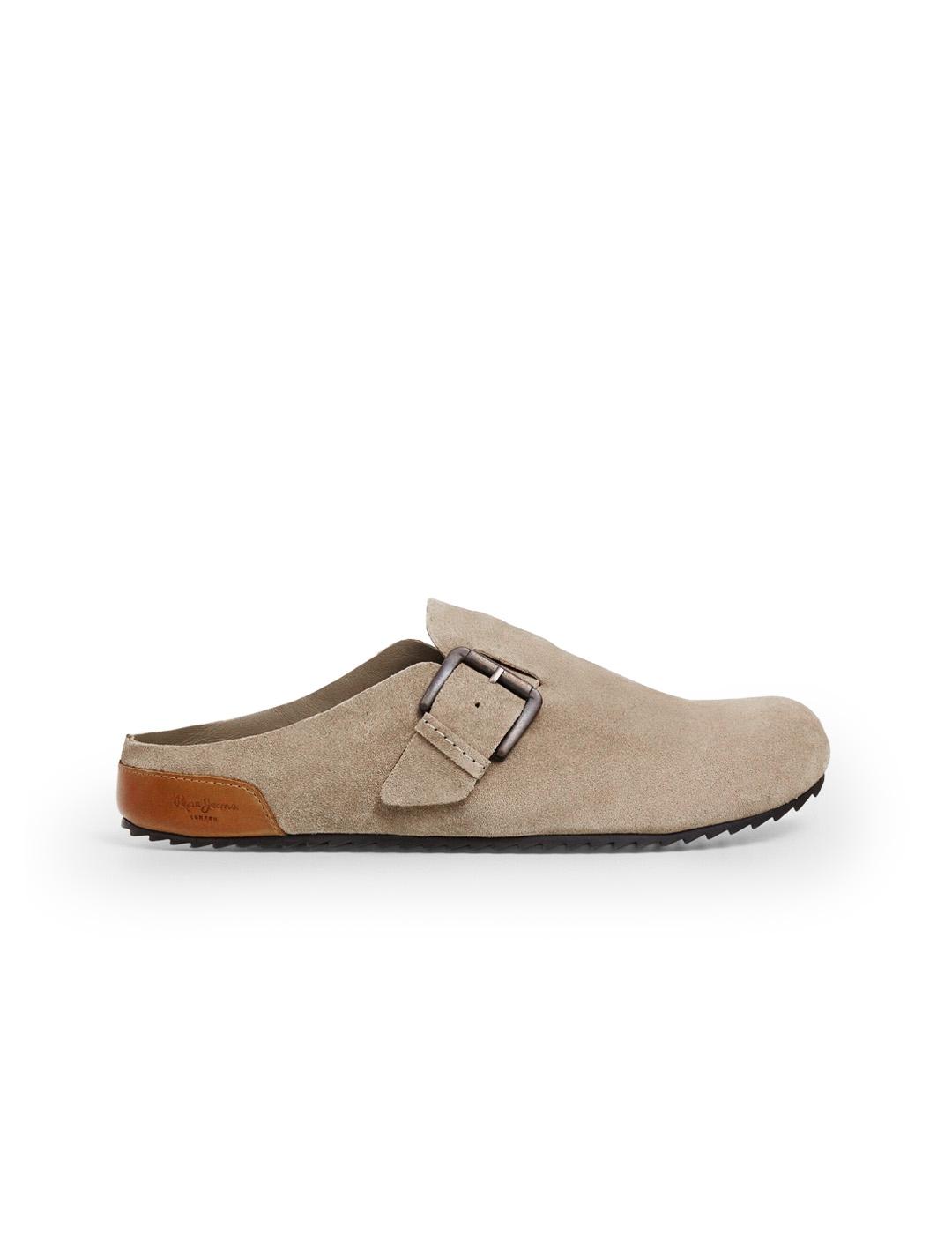 Zuecos de Ante Pepe Jeans Hombre Stowe Beige PMS90123