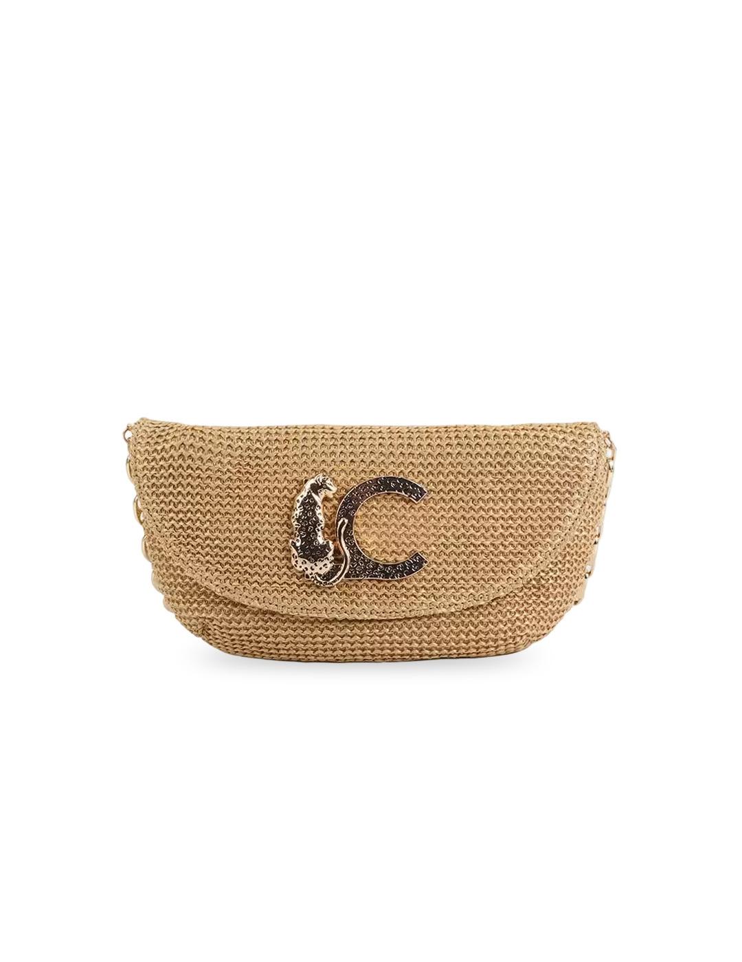 Bolso Rafia Lola Casademunt LS2604087 cadena y logo leopardo