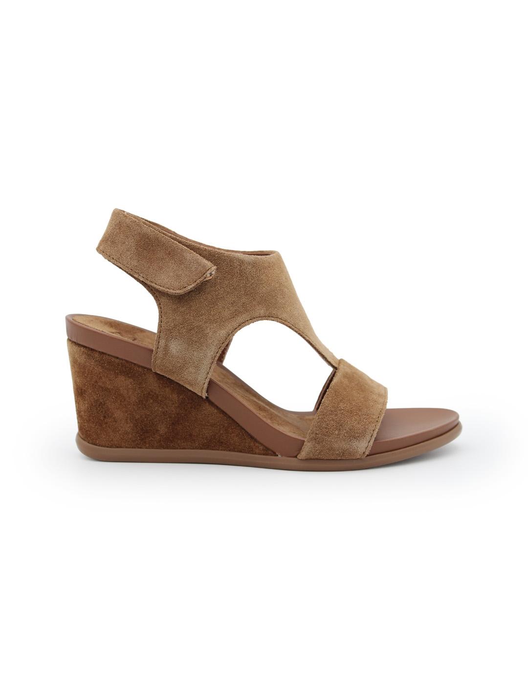 Sandalia Cuña Alpe Yara 5614 Cuero Mujer Piel